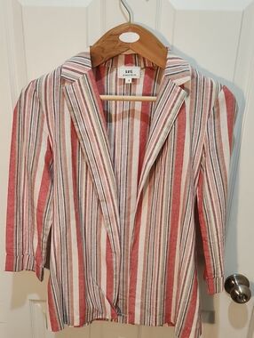 Have Red & White Striped Blazer Jacket
